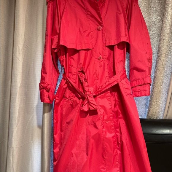 Vibrant Red Trench Coat - Picture 2 of 12